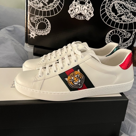 Gucci New Ace GRG Tiger Sneaker - UK 10 - Picture 2 of 12